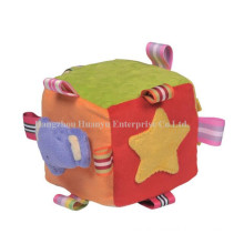 Factory Supply Stuffed Plush Rattle Block Toy